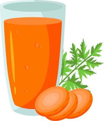 Carrot juice in a glass