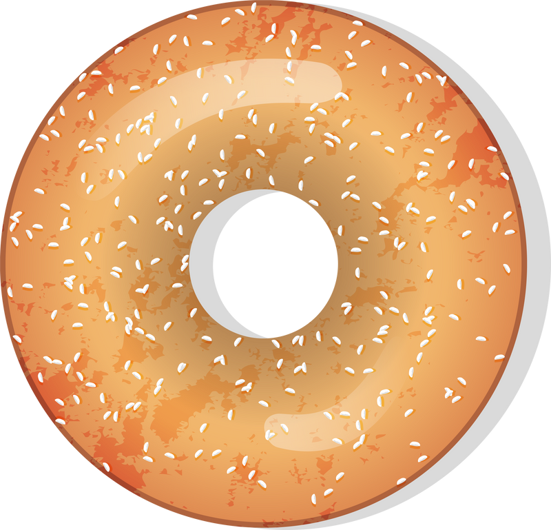 Sesame Bagel Illustration